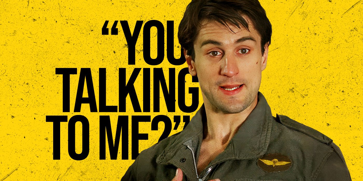 Blended image showing Robert De Niro in Taxi Driver with a quote in the background.