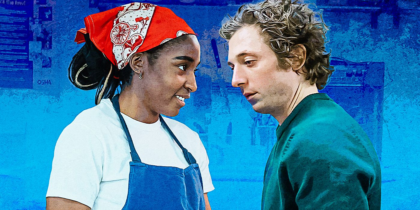 Jeremy Allen White and Ayo Edebiri in The Bear