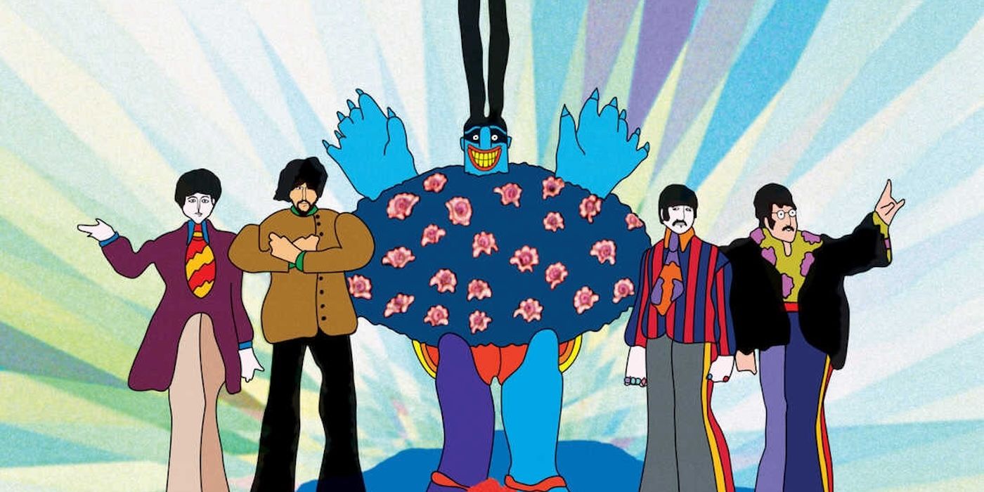 The Beatles and the Blue Meanie in Yellow Submarine