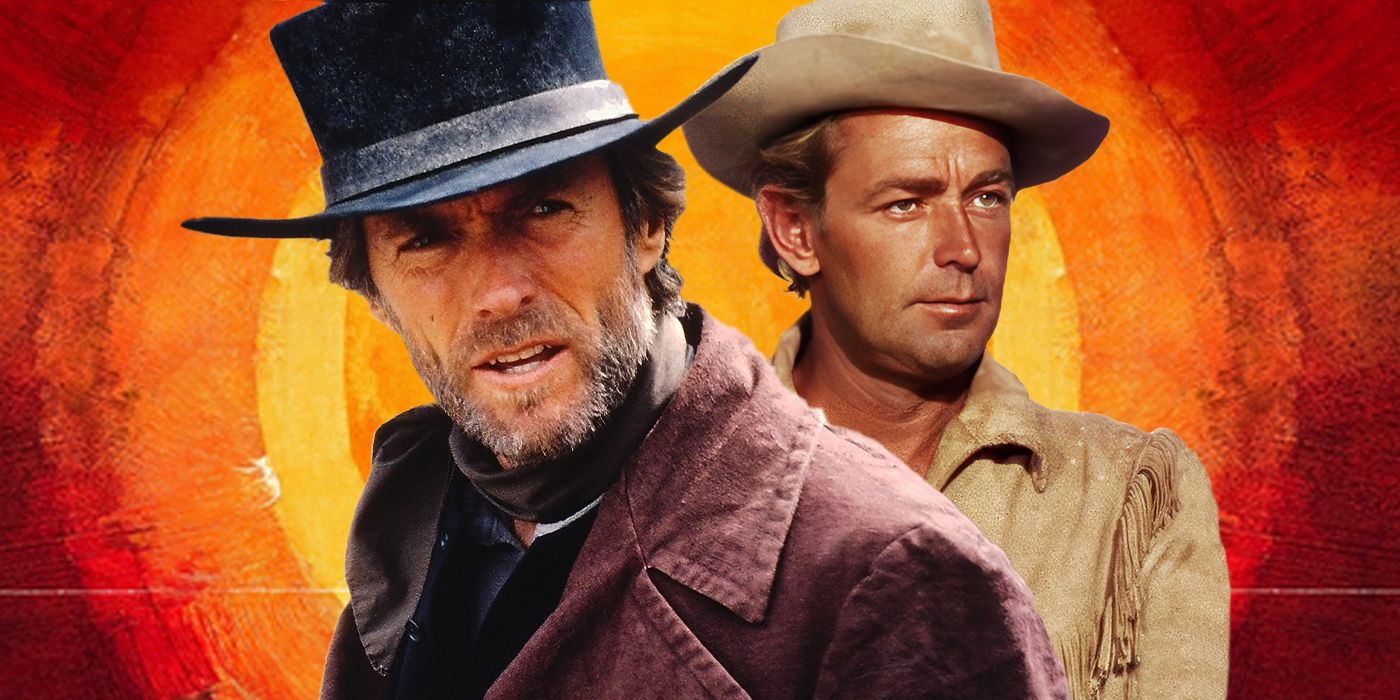 A custom image of Clint Eastwood as Preacher in Pale Rider and Alan Ladd as Shane in Shane