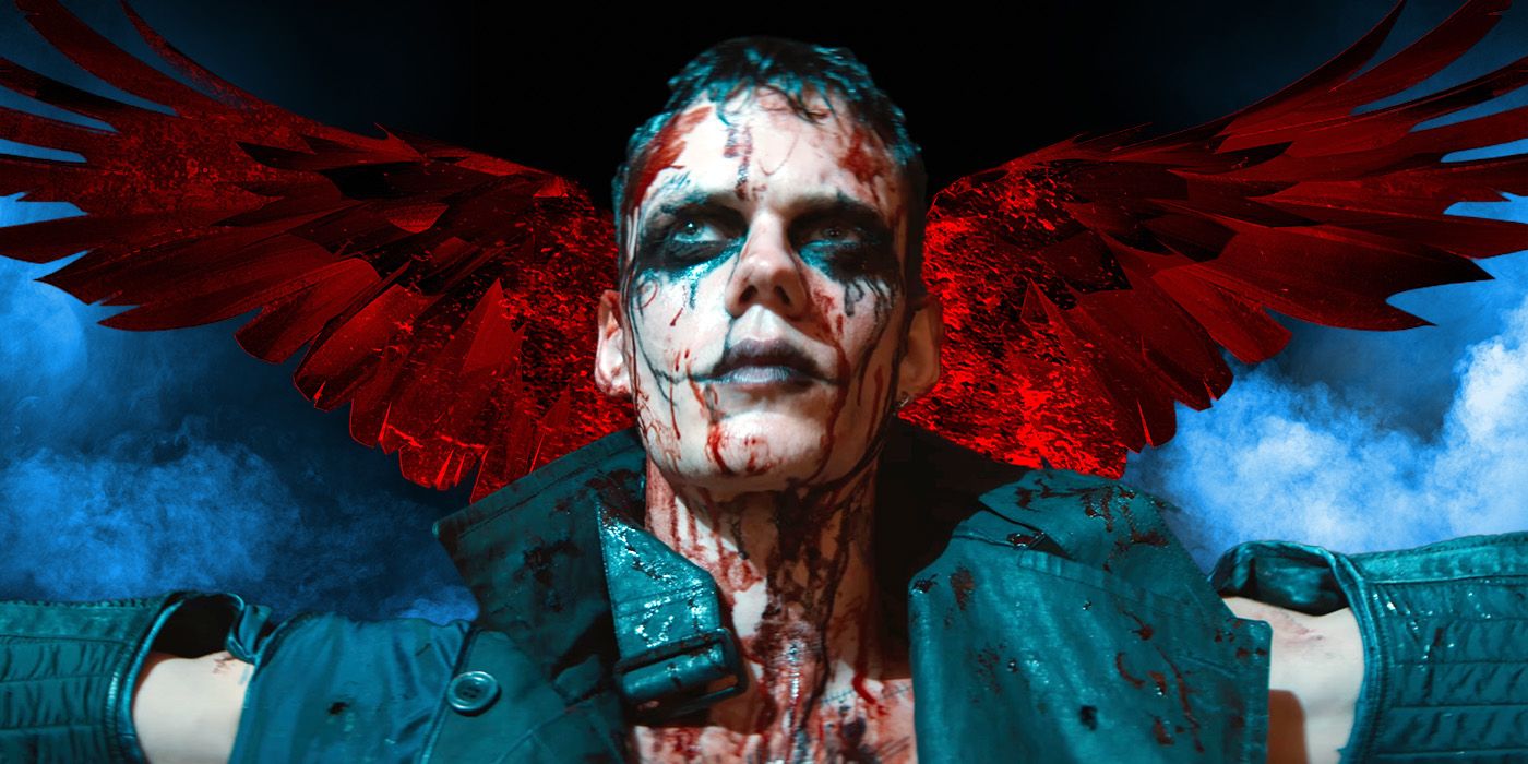 A custom image of Bill Skarsgård in The Crow 2024 reboot