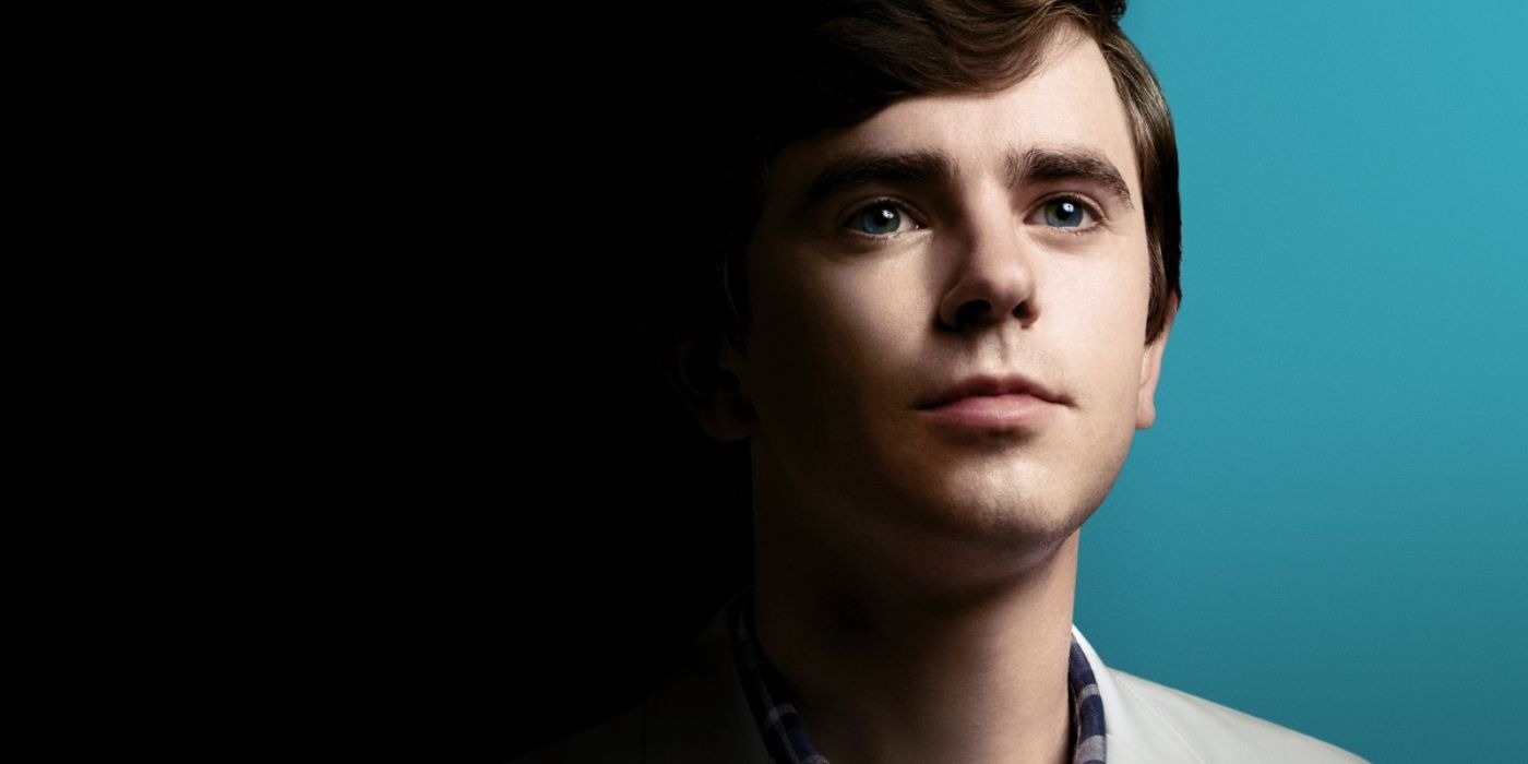 Freddie Highmore as Shaun Murphy in a poster for The Good Doctor