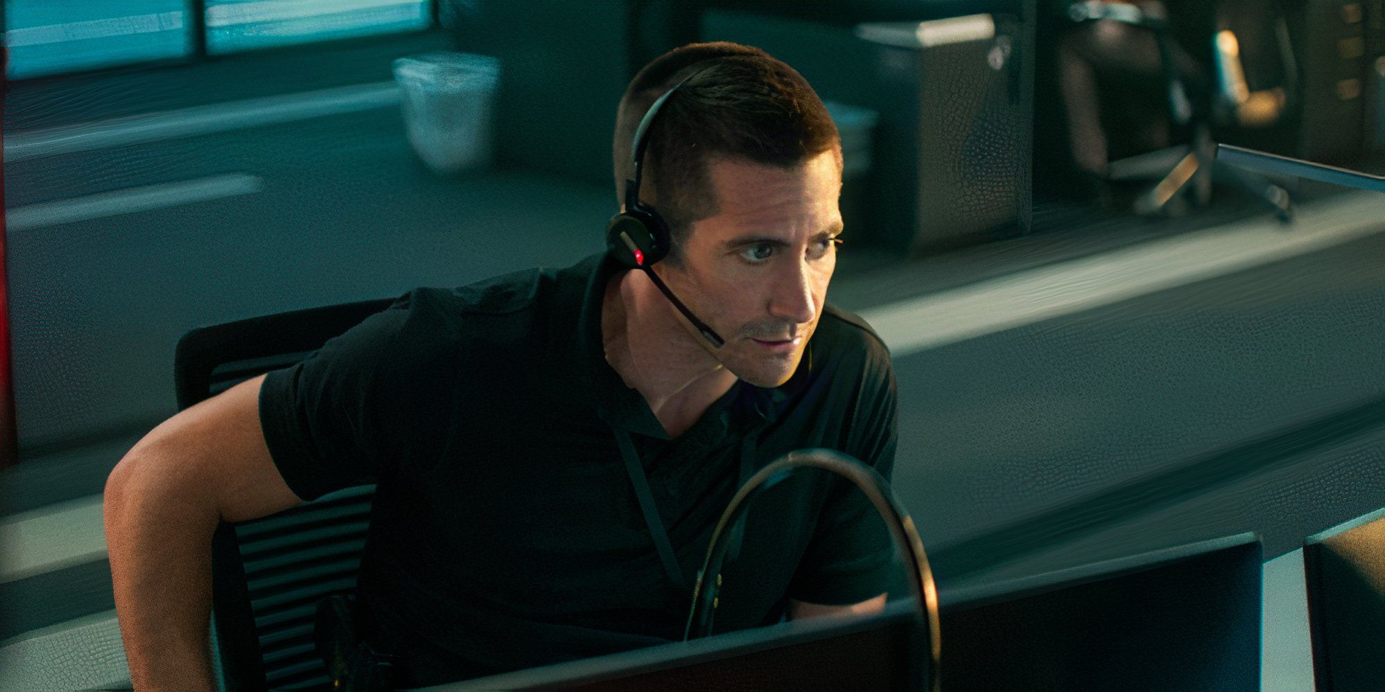 Jake Gyllenhaal as a 911 Operator in The Guilty 