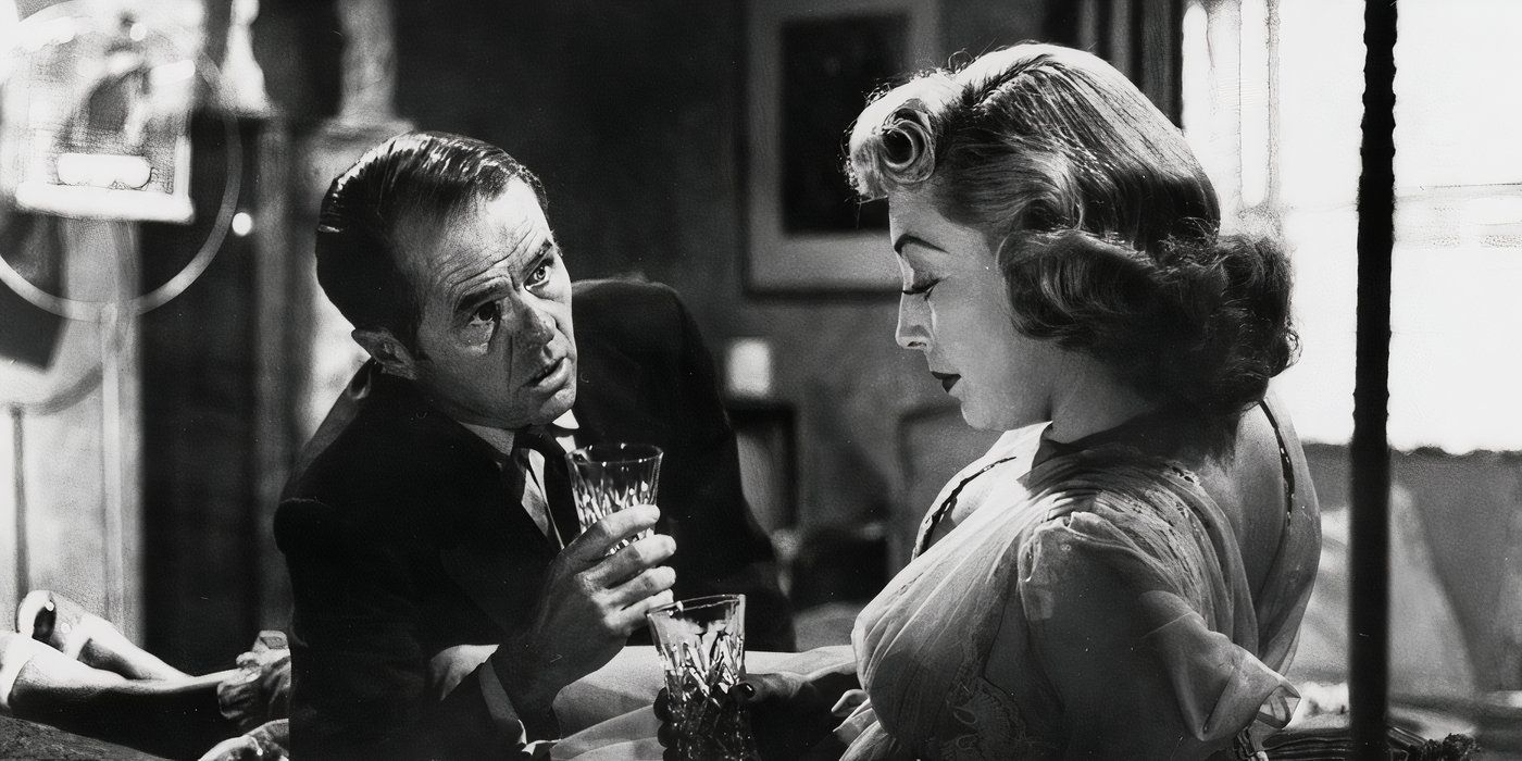 Elisha Cook Jr. as George Peatty and Marie Windsor as Sherry Peatty in The Killing