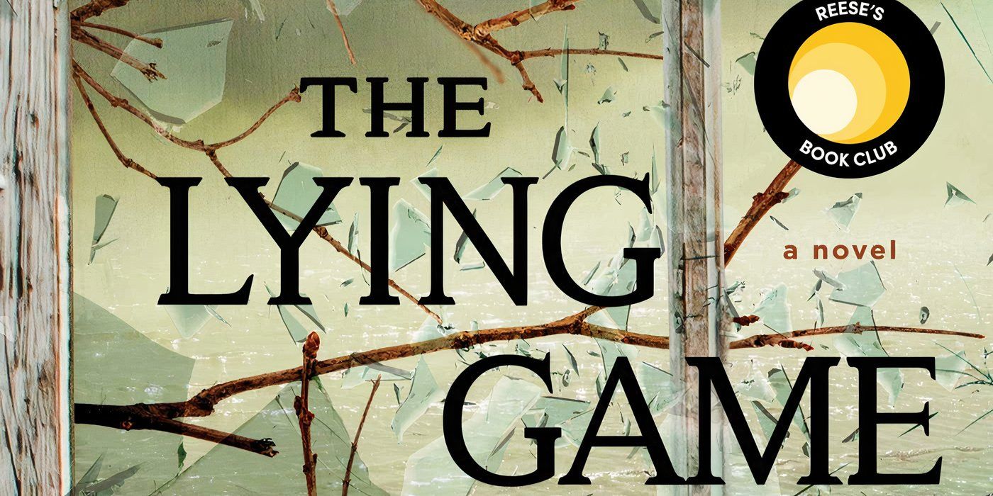 Ramas de árboles detrás de la ventana en la portada de The Lying Game de Ruth Ware