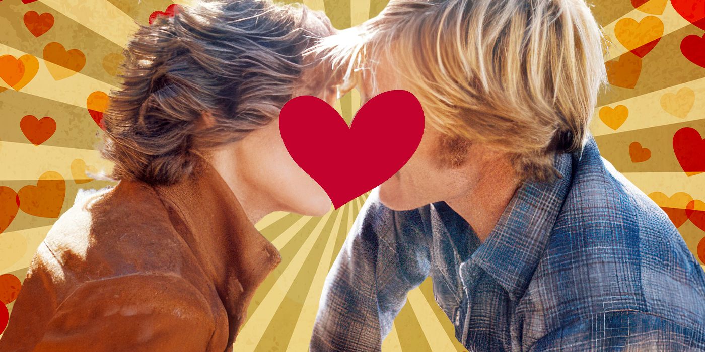 A custom image of Robert Redford and Jane Fonda kissing in The Electric Horseman with a heart covering their faces 