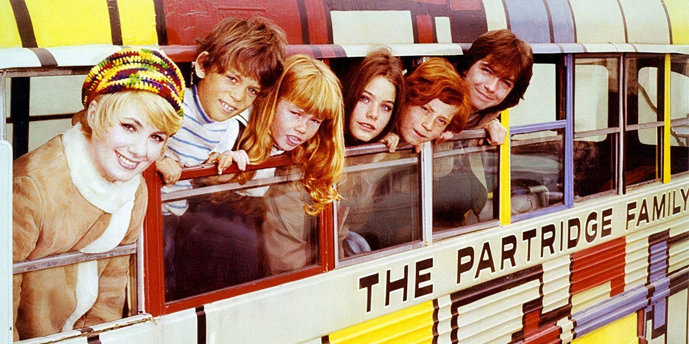 The Partridge Family touring the country on their bus.