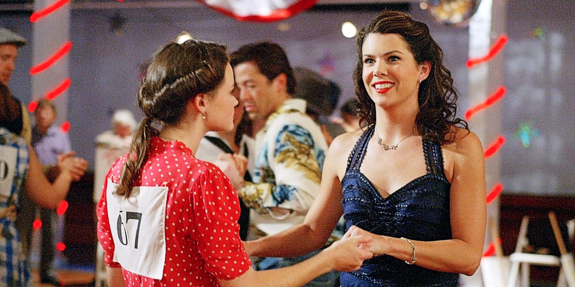 Lorelai and Rory at the dance marathon in Gilmore Girls