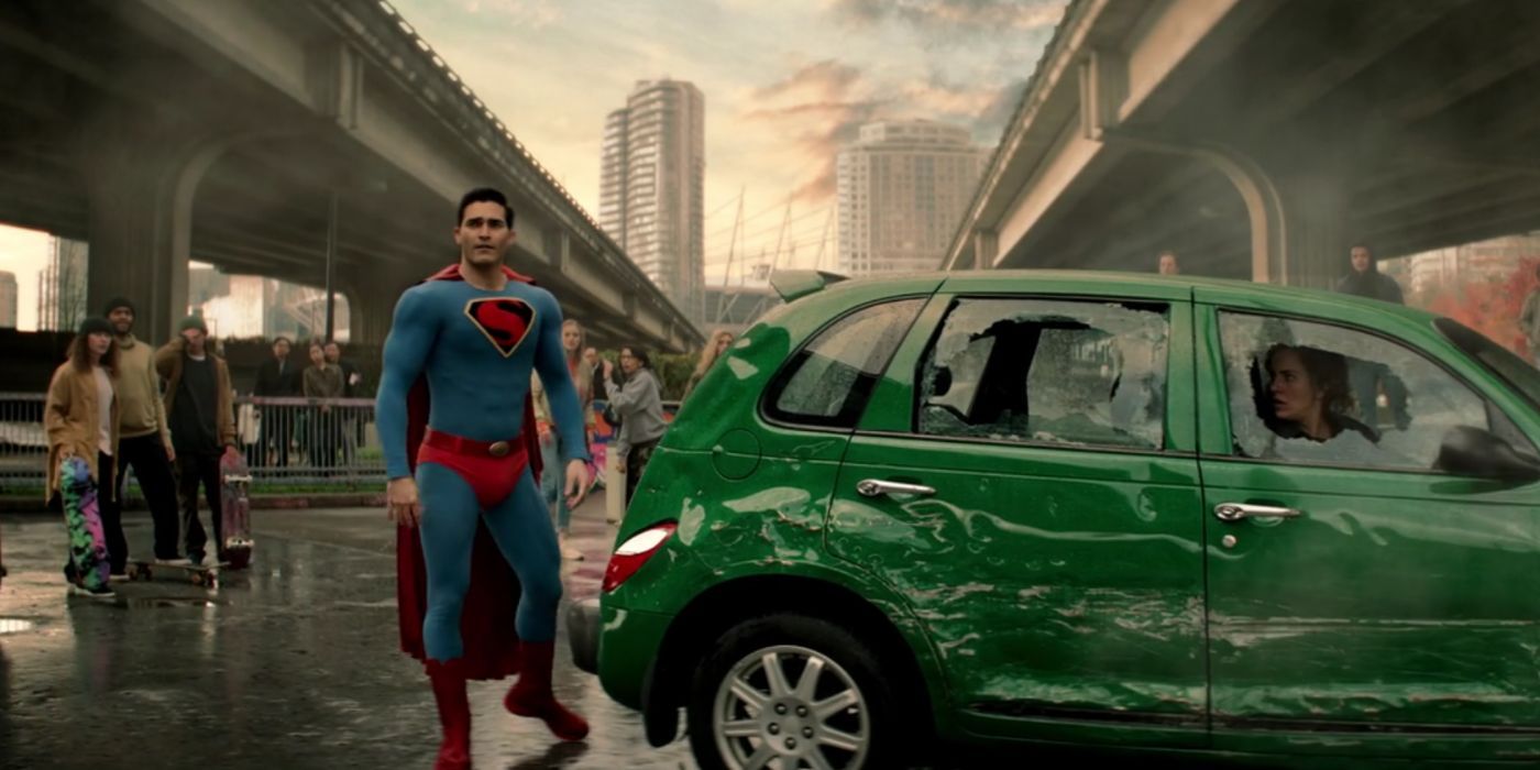 Tyler Hoechlin as Superman in a flashback in Superman and Lois