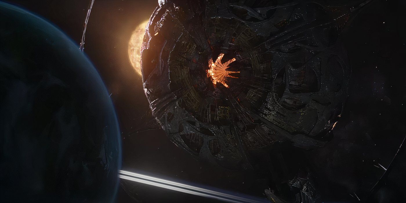 Unicron arrivng to Earth in Transformers: Rise of the Beasts