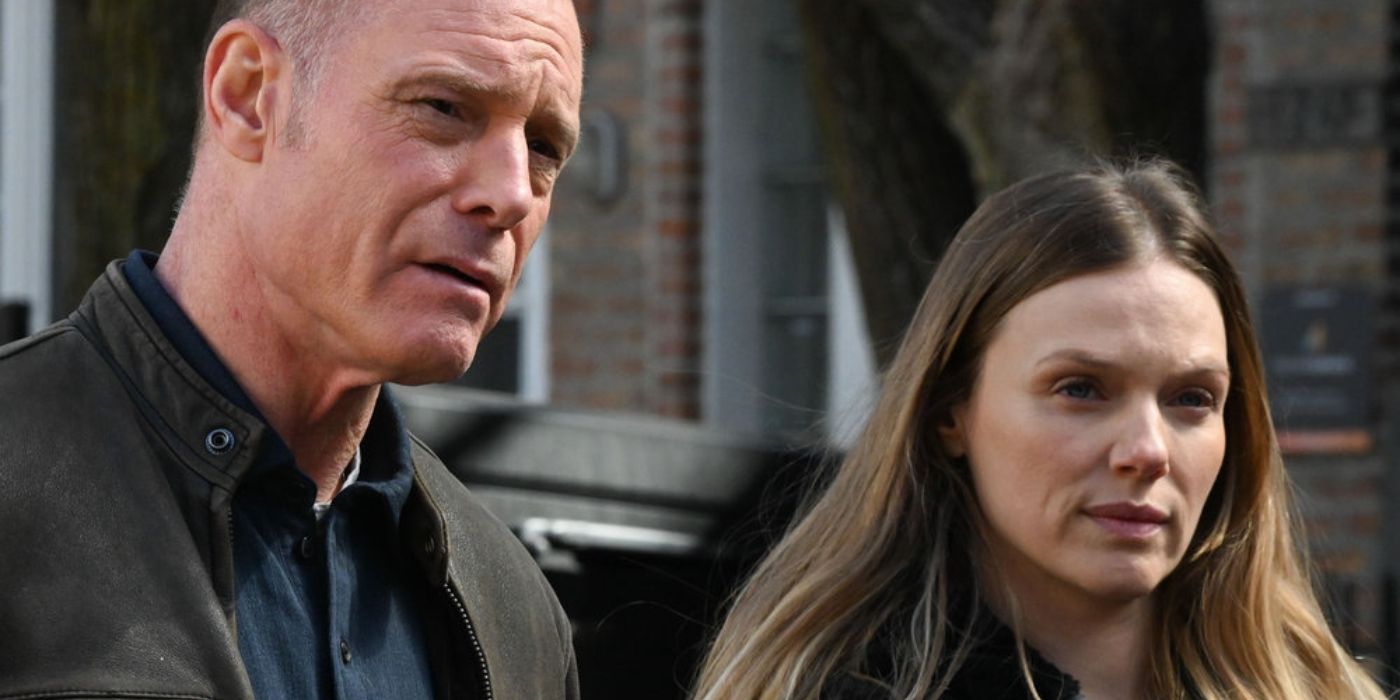 Jason Beghe and Tracy Spiridakos stand side-by-side in Chicago P.D. Season 11, Episode 11 