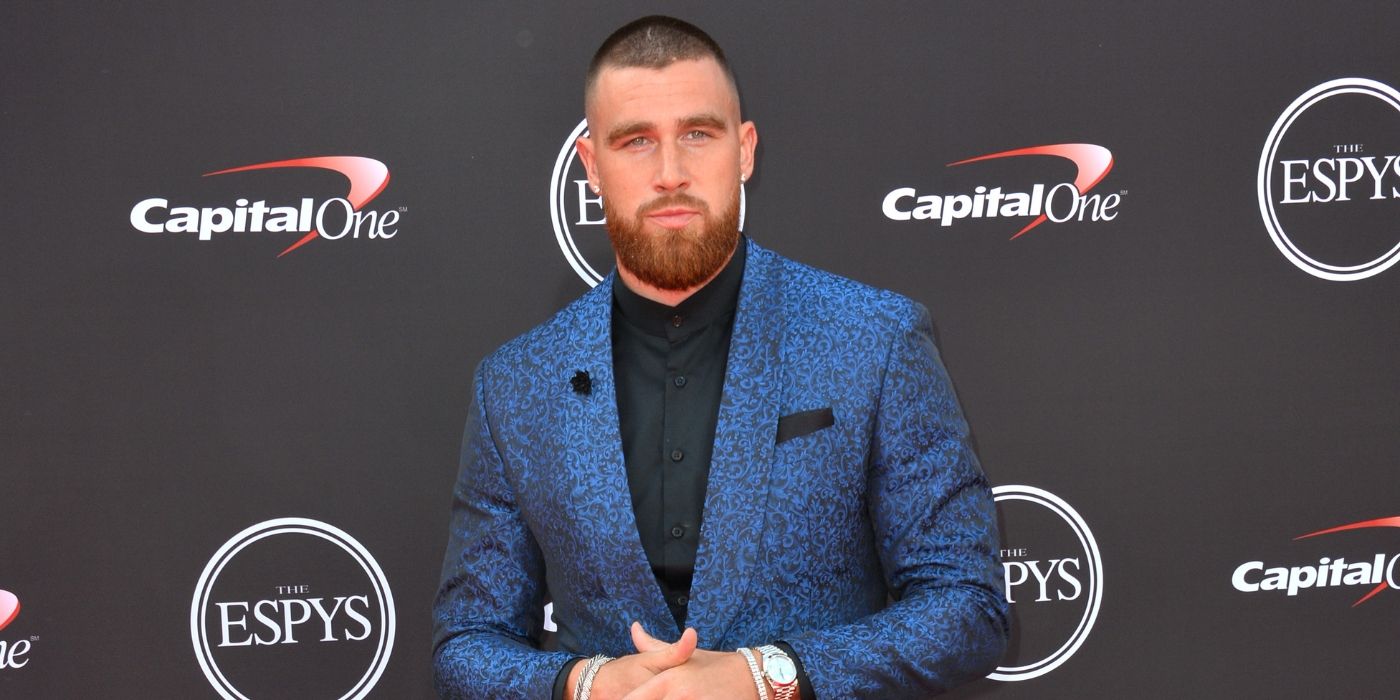 Travis Kelce on the red carpet 