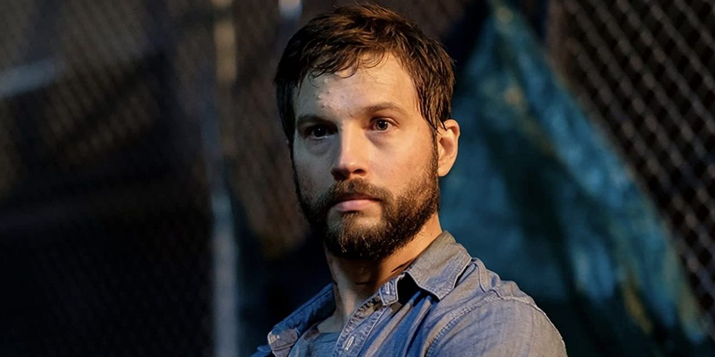 Logan Marshall-Green as Grey Trace looking at a person offscreen in Upgrade