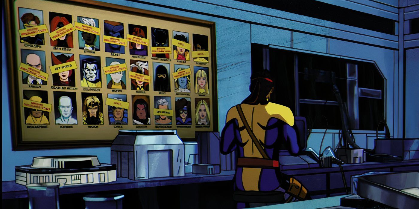The Wall of Heroes from X-Men '97