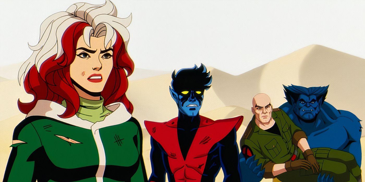 Rogue, Nightcrawler, Xavier, and Beast in the X-Men '97 finale