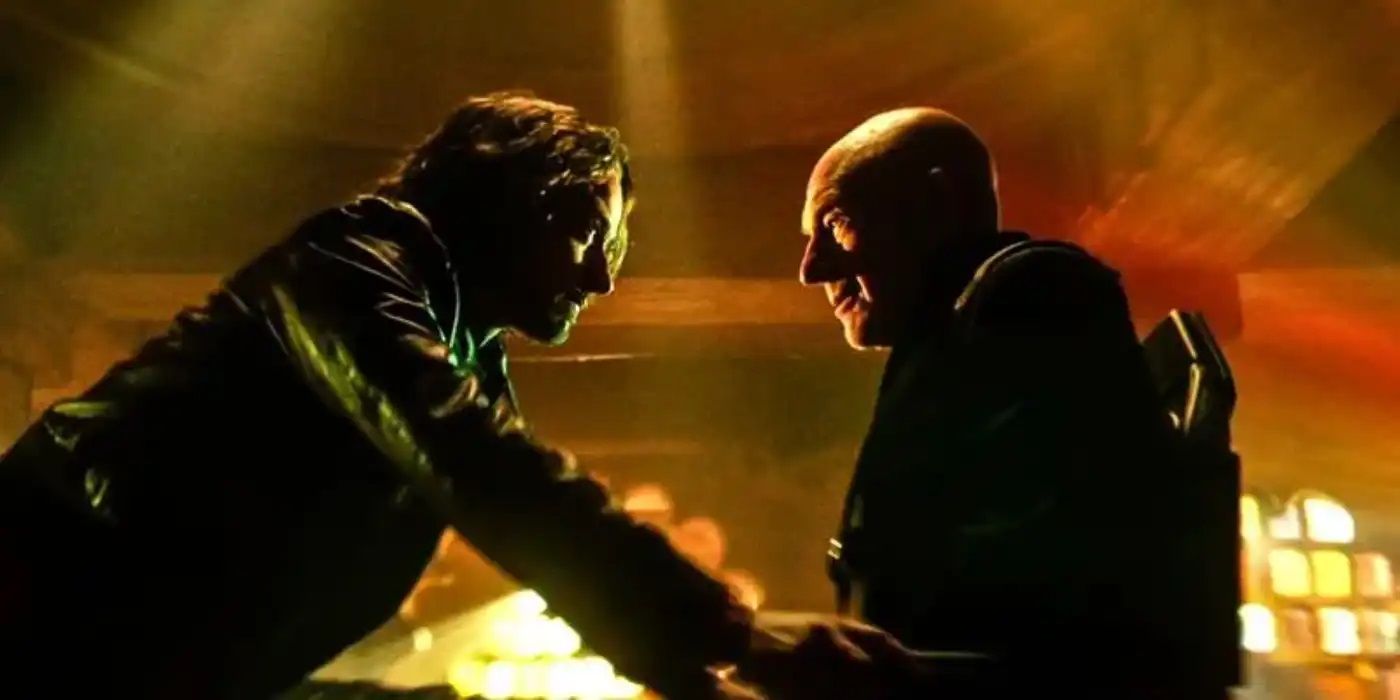 Charles Xavier meets with his future self in X-Men: Days of Future Past