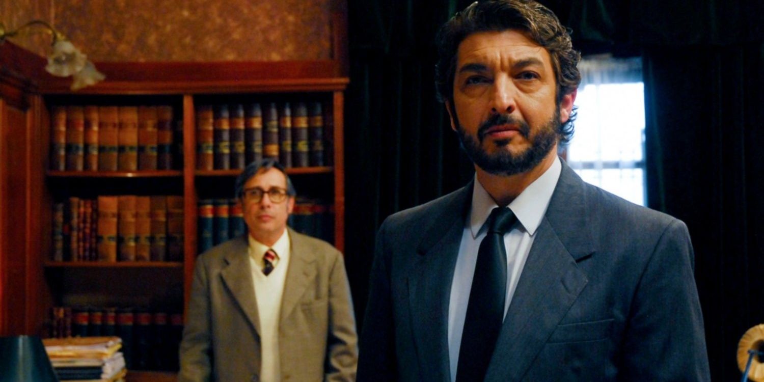 Ricardo Darín and Guillermo Francella as Esposito and Sandoval in The Secret in Their Eyes