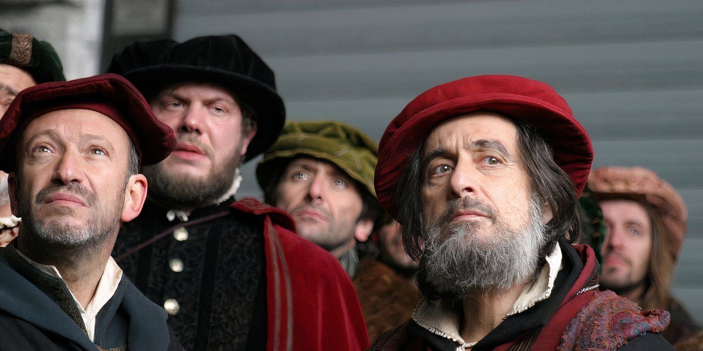 Al Pacino como Shylock en el comerciante de Venecia