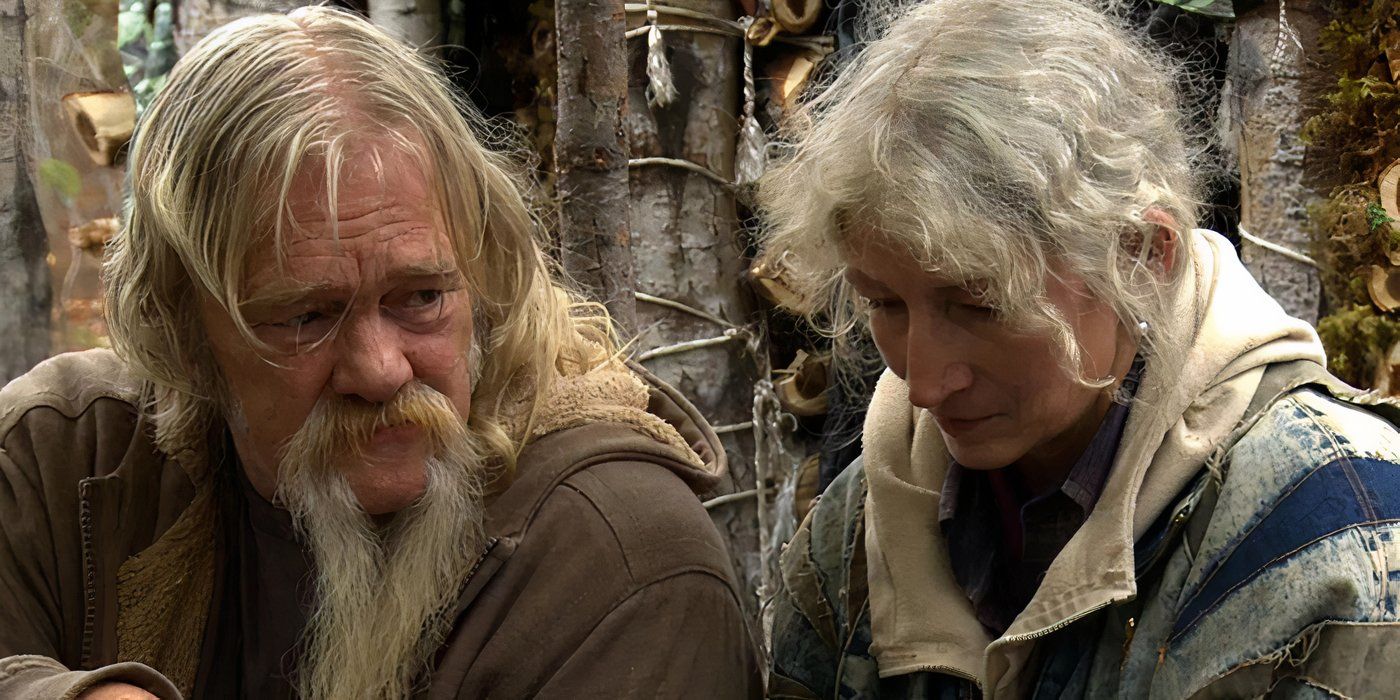 Husband and wife Billy and Ami Brown of 'Alaskan Bush People' in the woods