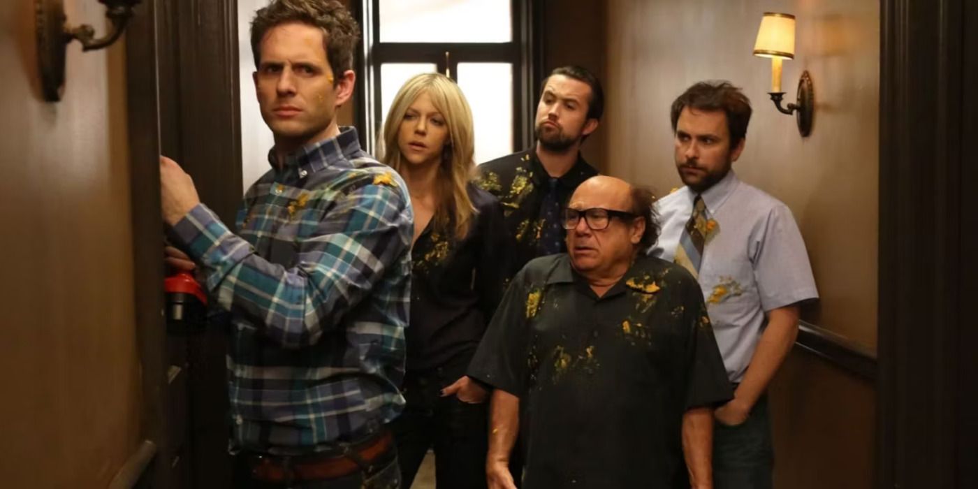 The Gang stand outside an apartment in &lsquo;The Gang Squashes Their Beefs&rsquo;