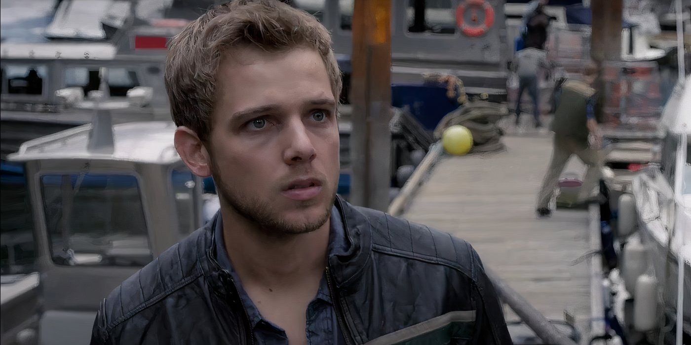 Dylan, played by Max Thieriot, looks surprised in Bates Motel