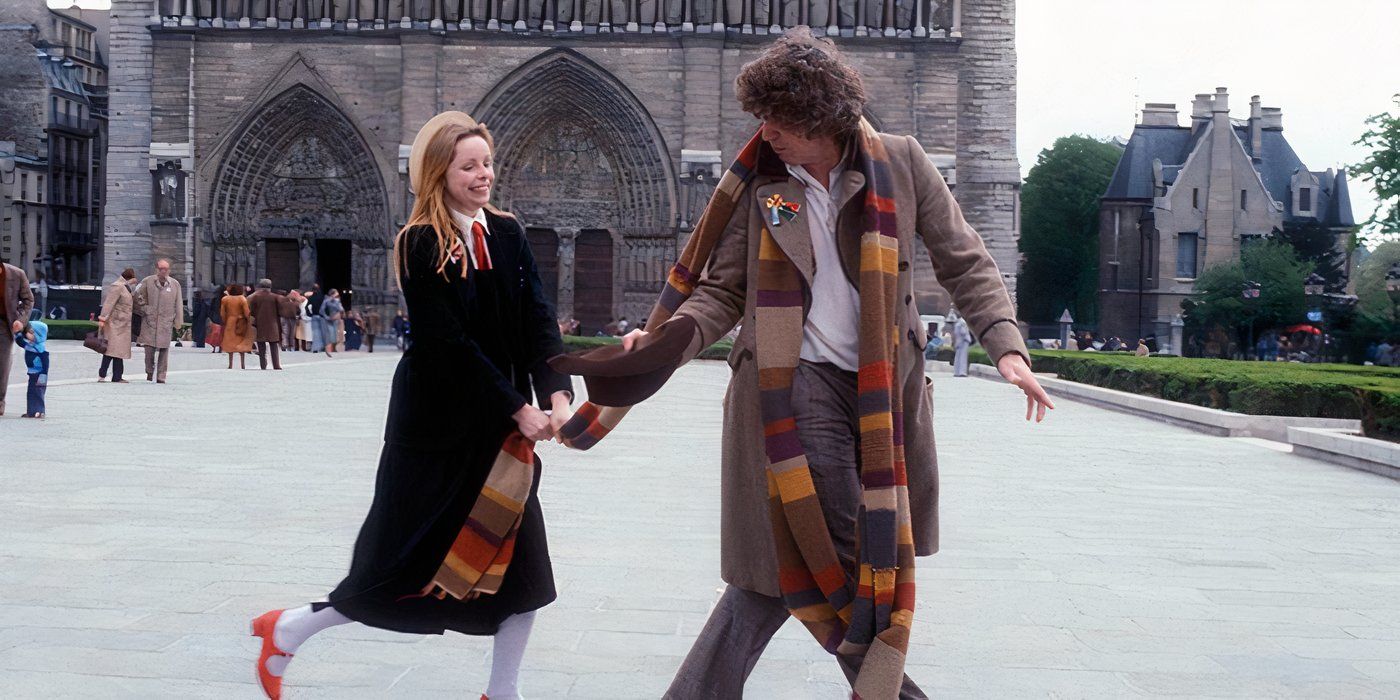 The Fourth Doctor (Tom Baker) enjoys Paris in 'City of Death' (Doctor Who)