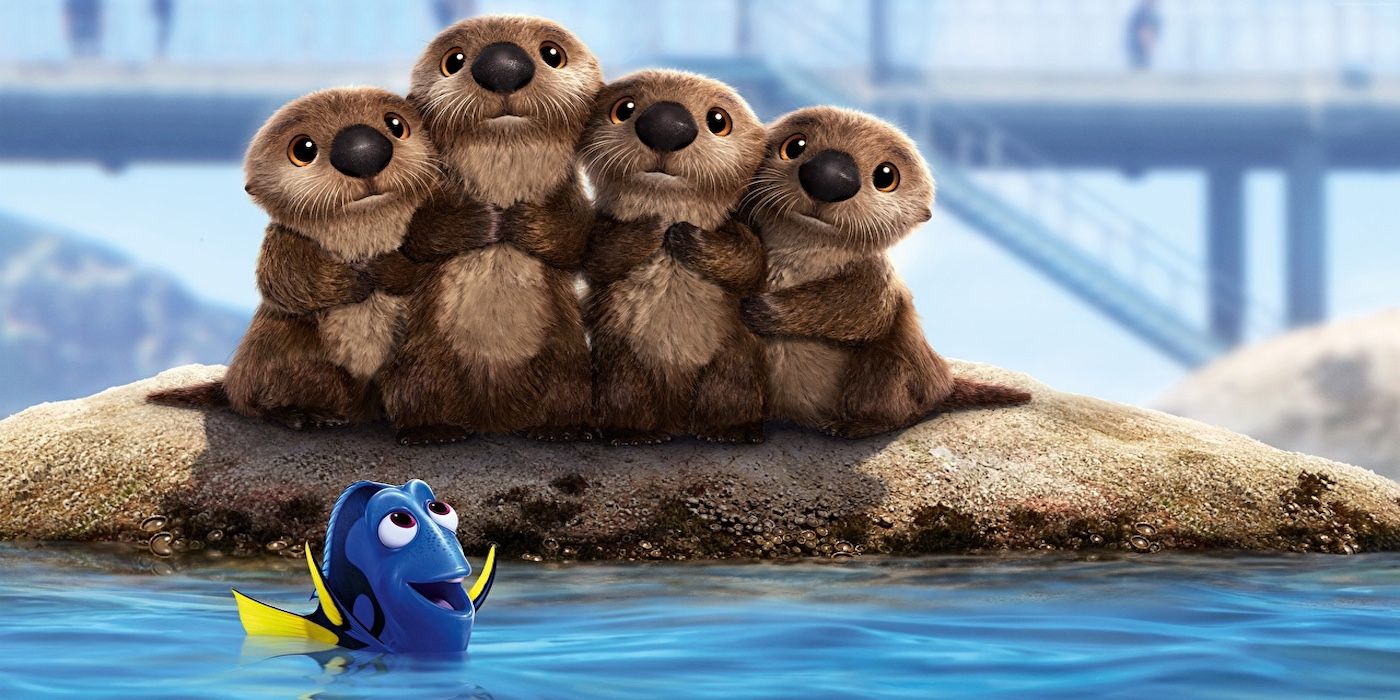 Dory with the sea otters from Finding Dory.