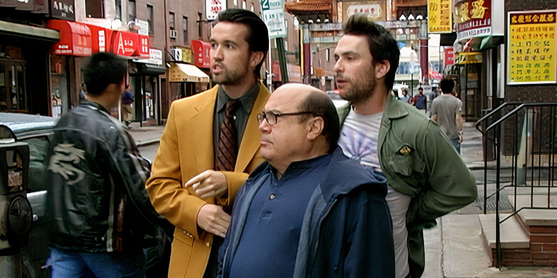 Frank, Charlie and Dennis on the street in Chinatown.