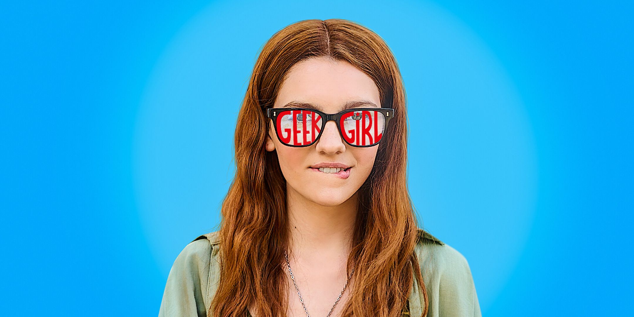 Emily Carey as Harriet Manners in Geek Girl Netflix series poster.