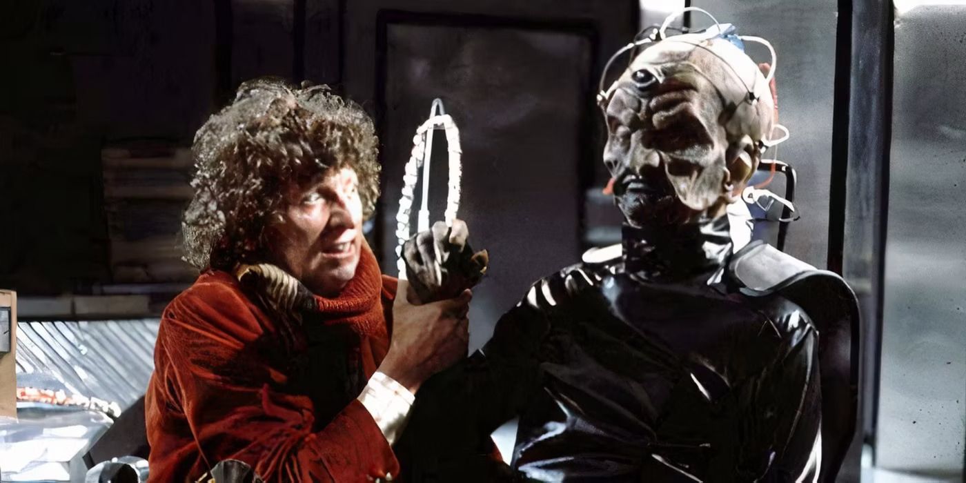 The Fourth Doctor (Tom Baker) meets Davros in 'Genesis of the Daleks' (Doctor Who)