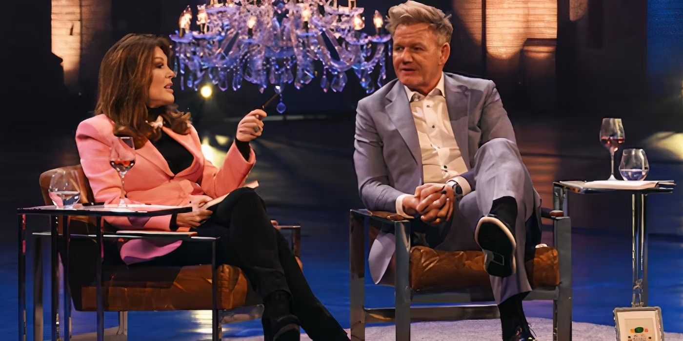 Lisa Vanderpump and Gordon Ramsay in the premiere episode of Season 2 of 'Gordon Ramsay's Food Stars.'