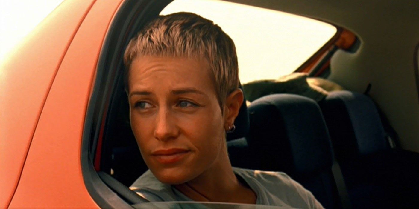 Marie (Cecile de France) looks out a car window in 'High Tension'