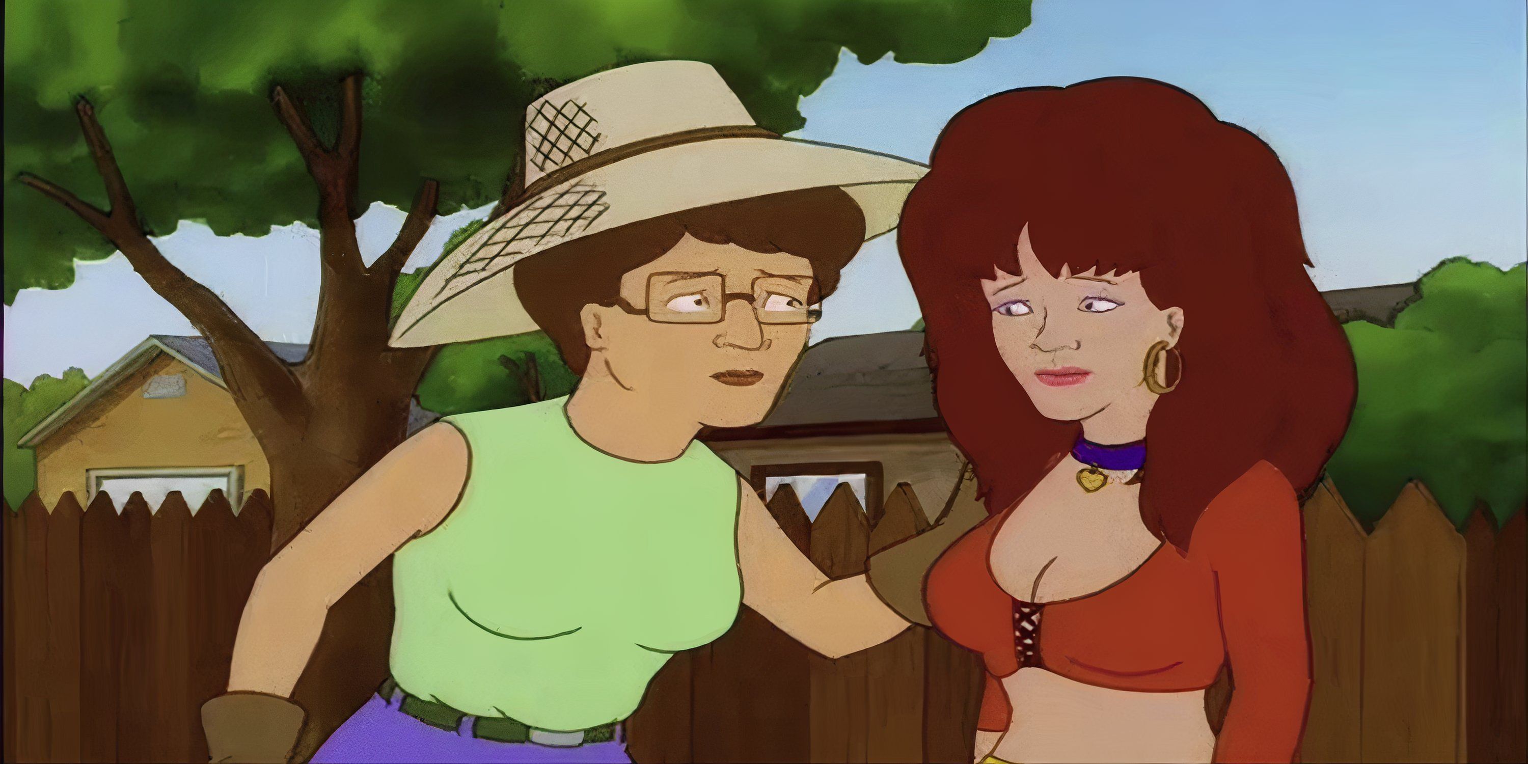 Peggy Hill consoles another woman in King of the Hill