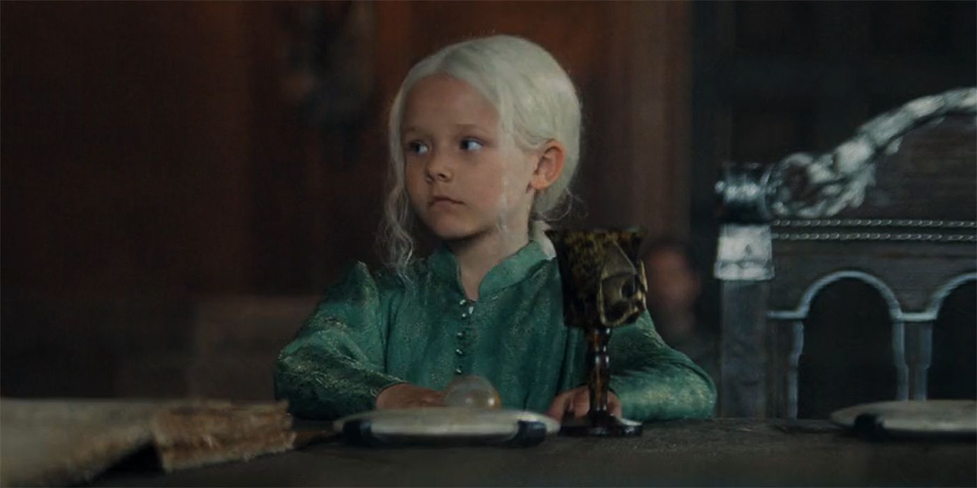 Jaehaerys Targaryen standing in the the small council room in House of the Dragon