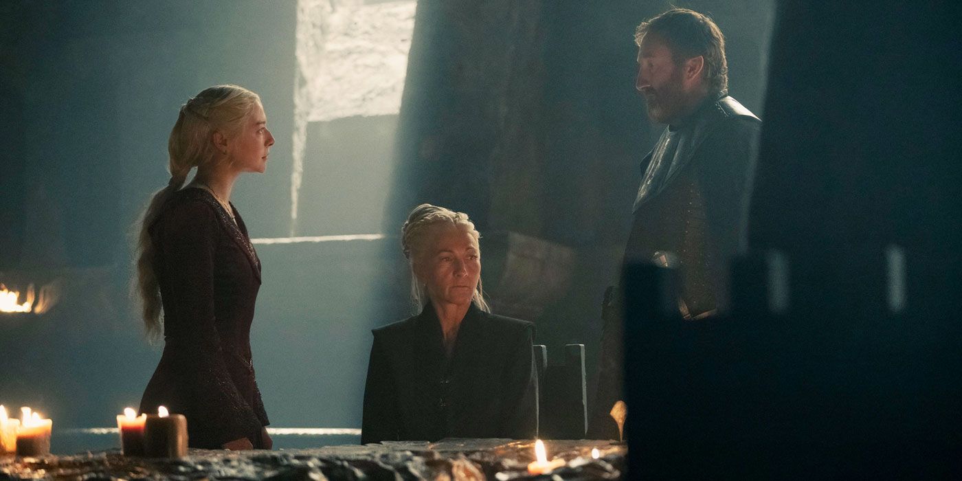 Emma D’Arcy, Eve Best and Jamie Kenna in House of the Dragon