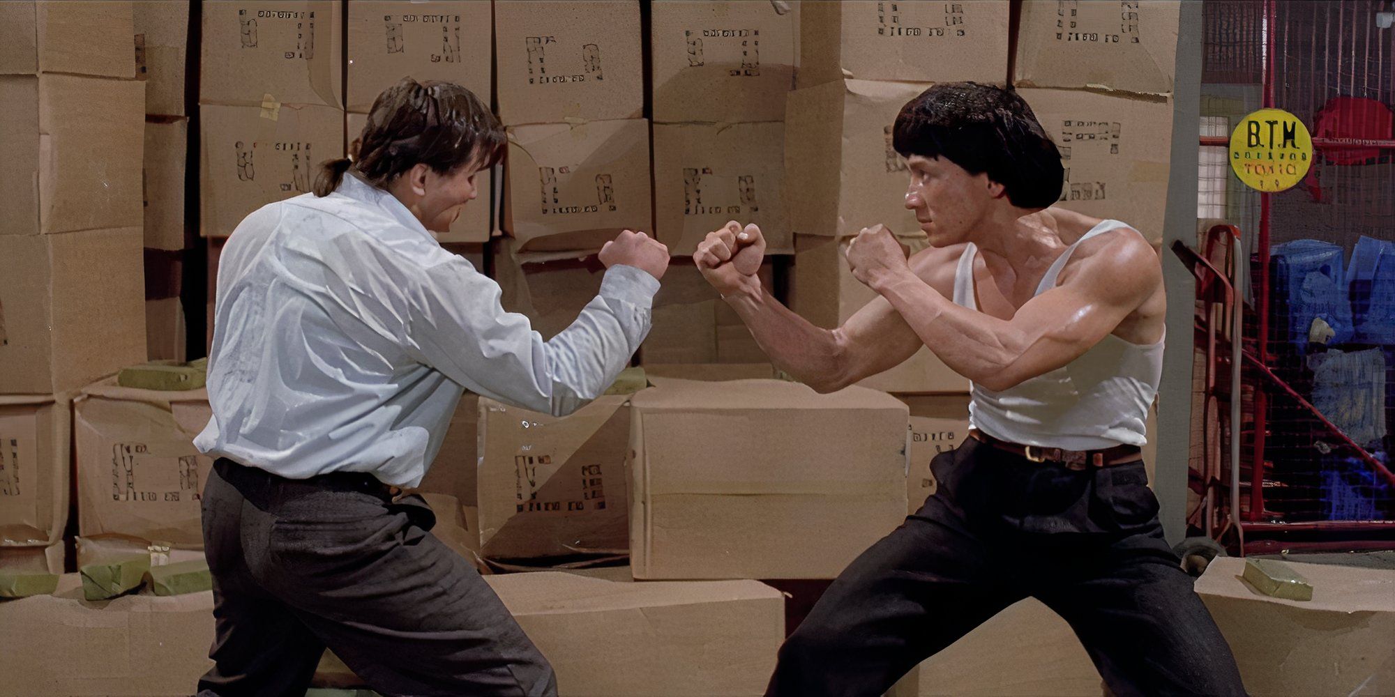 Jackie Chan squares up with Benny Urquidez in Dragons Forever
