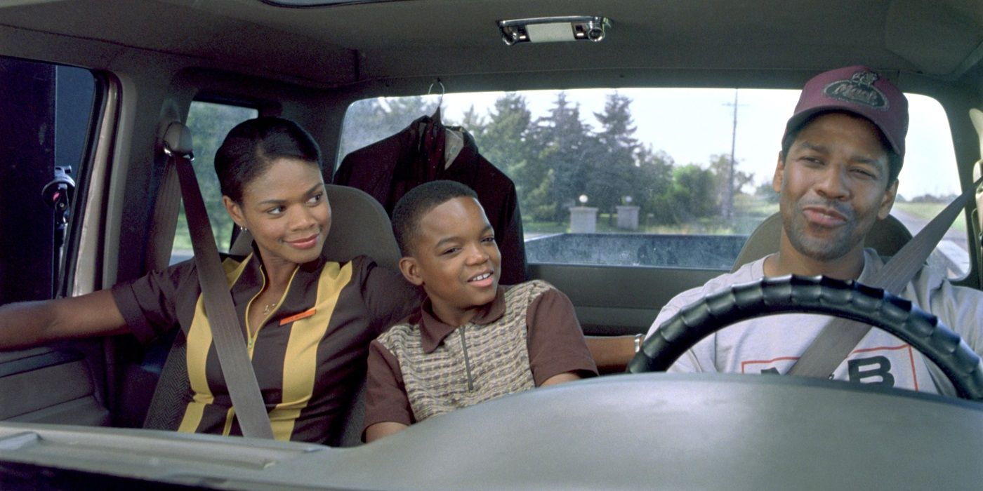 Denise, Mike, and John sitting in a car in John Q