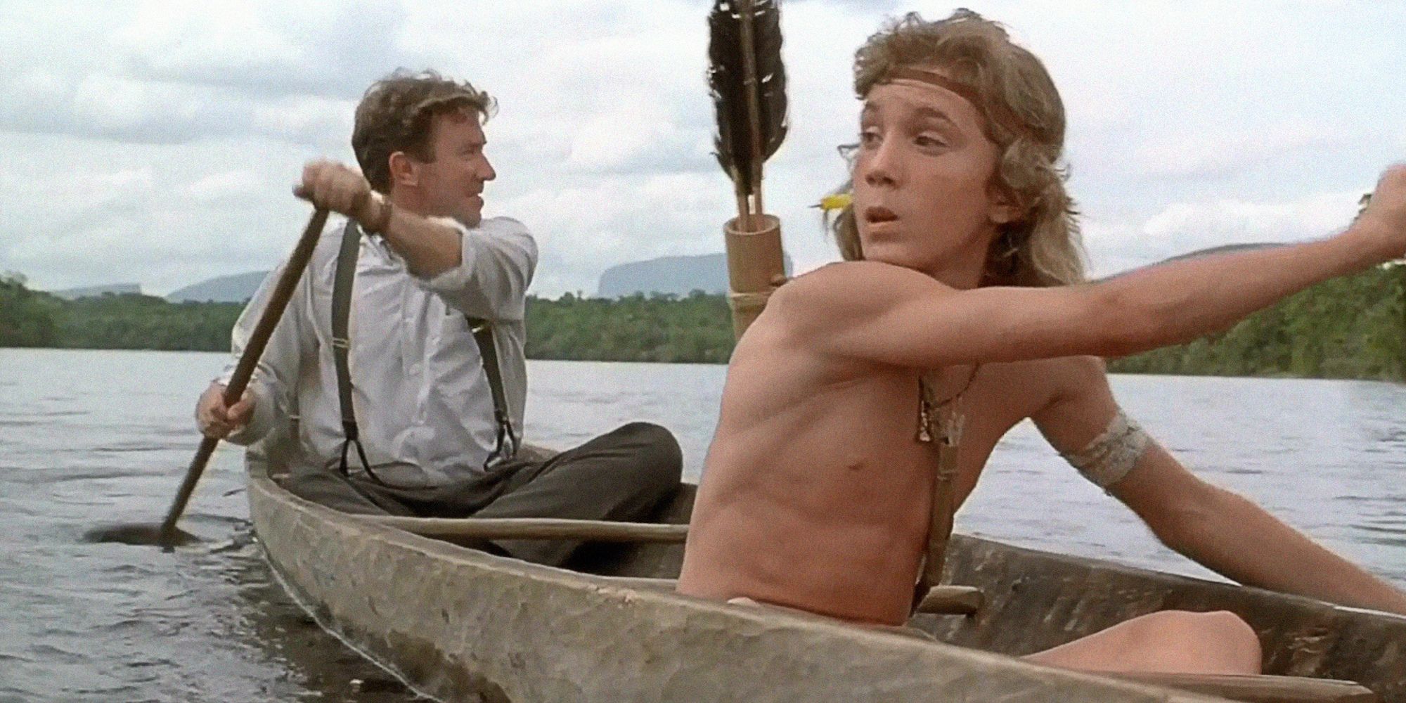 Michael and Mimi-Siku in a boat in Jungle-2-Jungle
