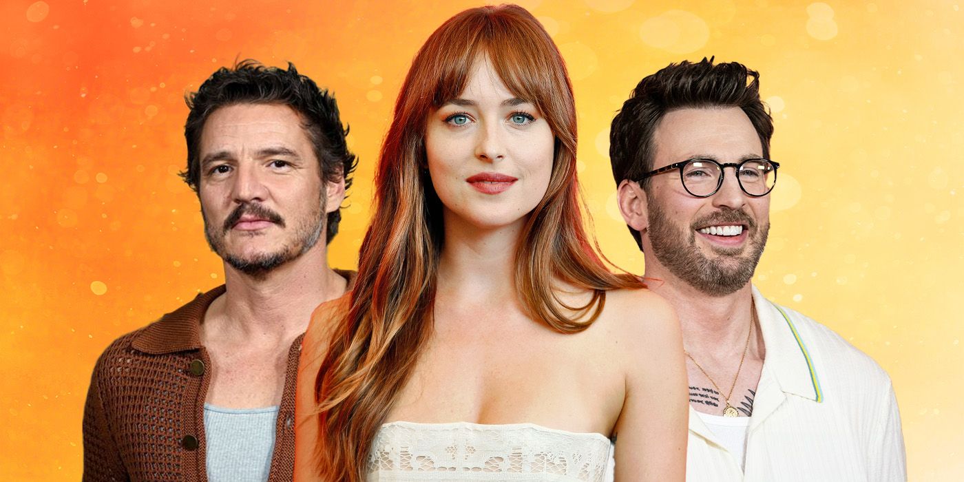 Materialists EWKSF Pedro Pascal_Dakota Johnson_Chris Evans