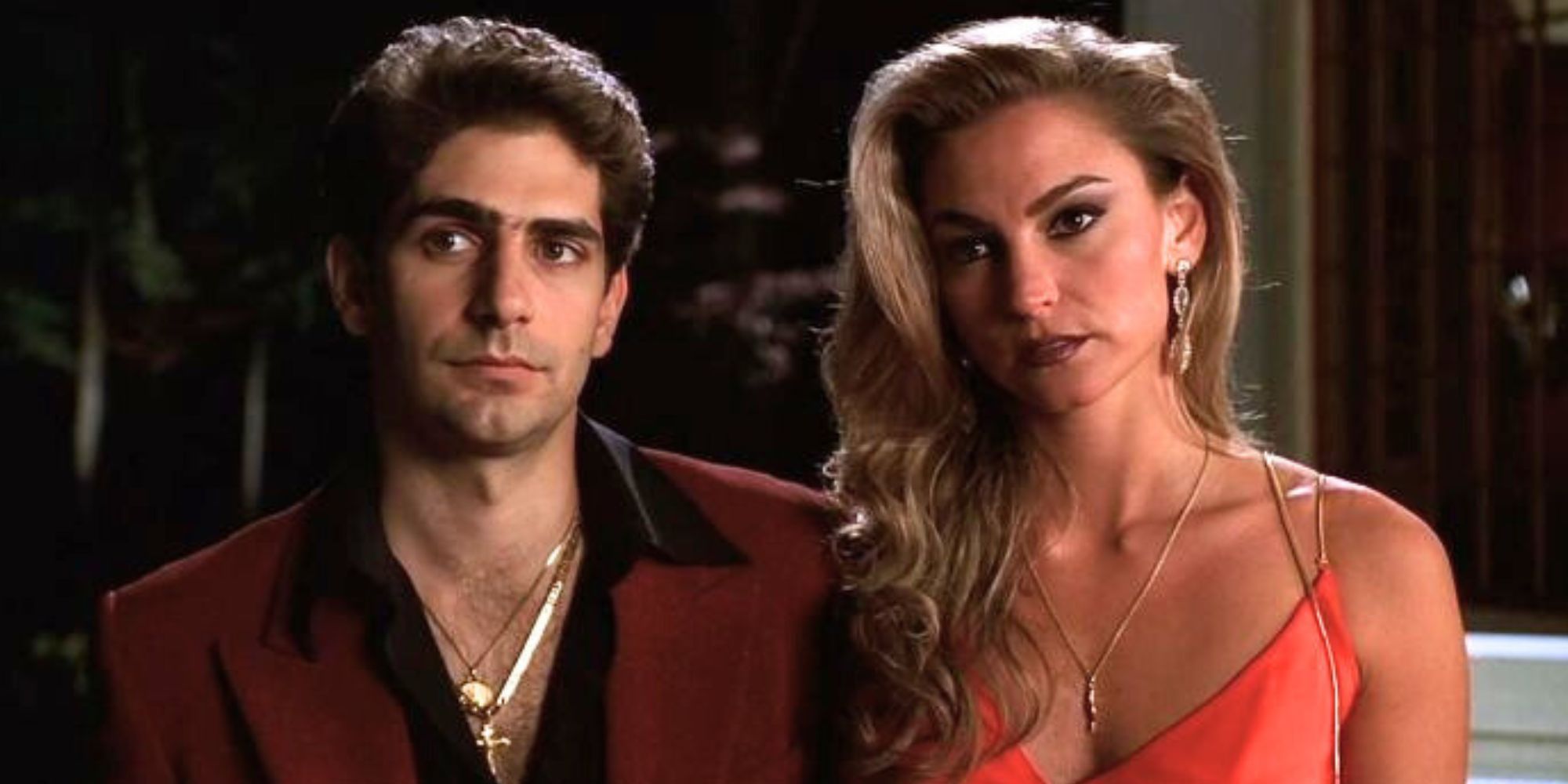 Michael Imperioli standing close to Drea De Matteo in The Sopranos