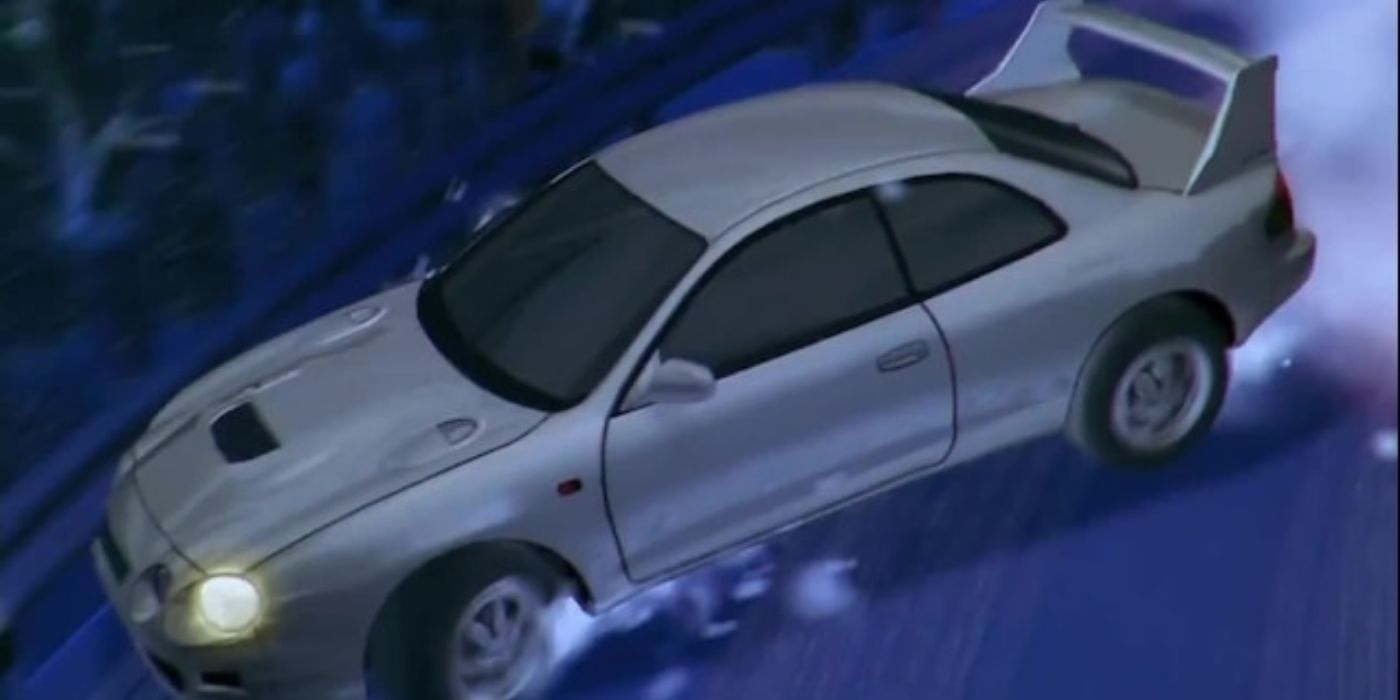 Miki drifting his car in initial d third stage