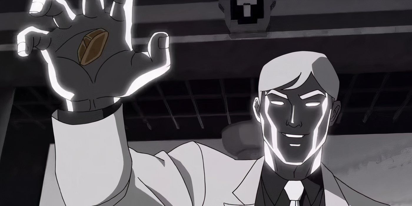 Mister Negative reaching for a rock in Ultimate Spider-Man