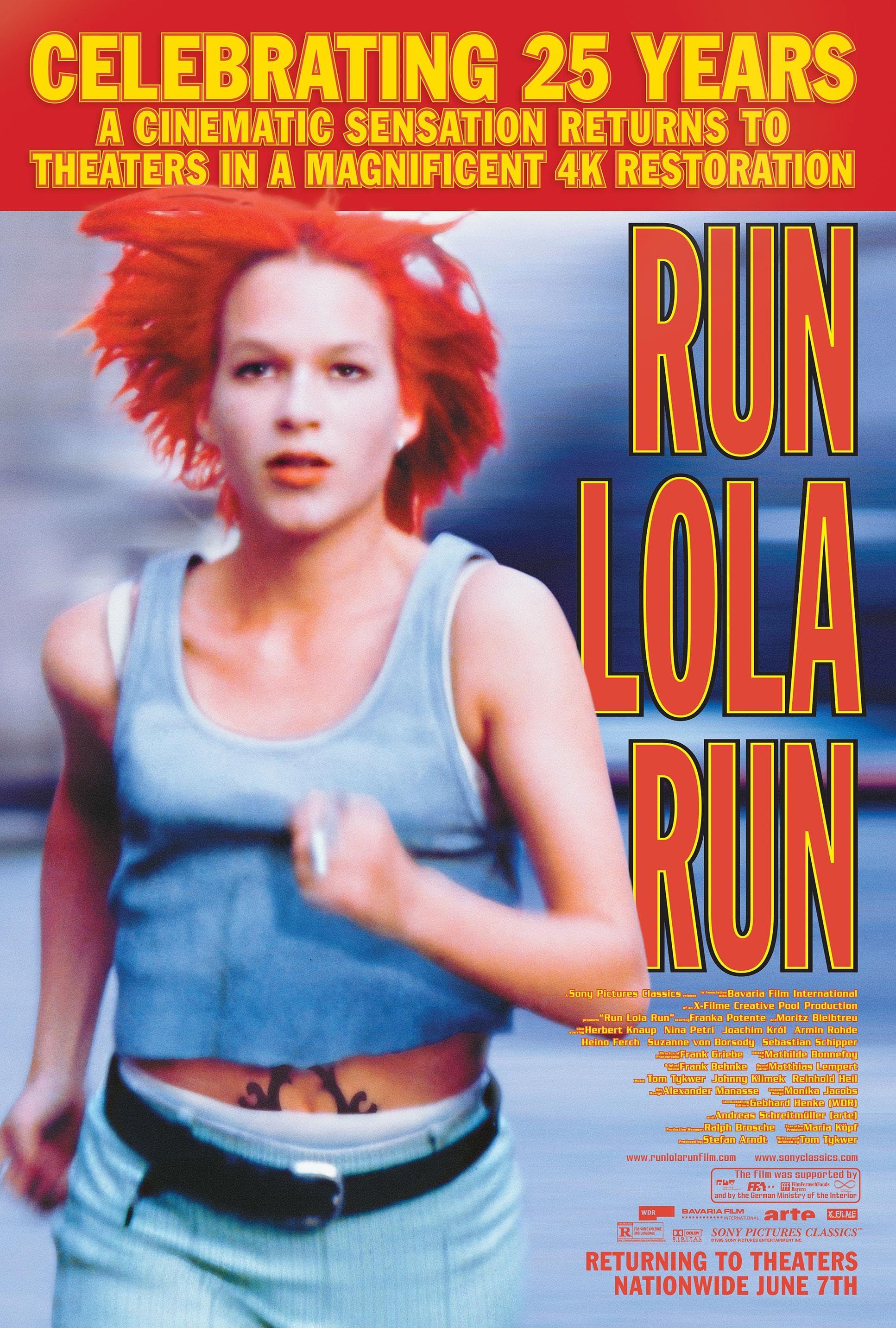 Cartel conmemorativo de Run Lola Run. 