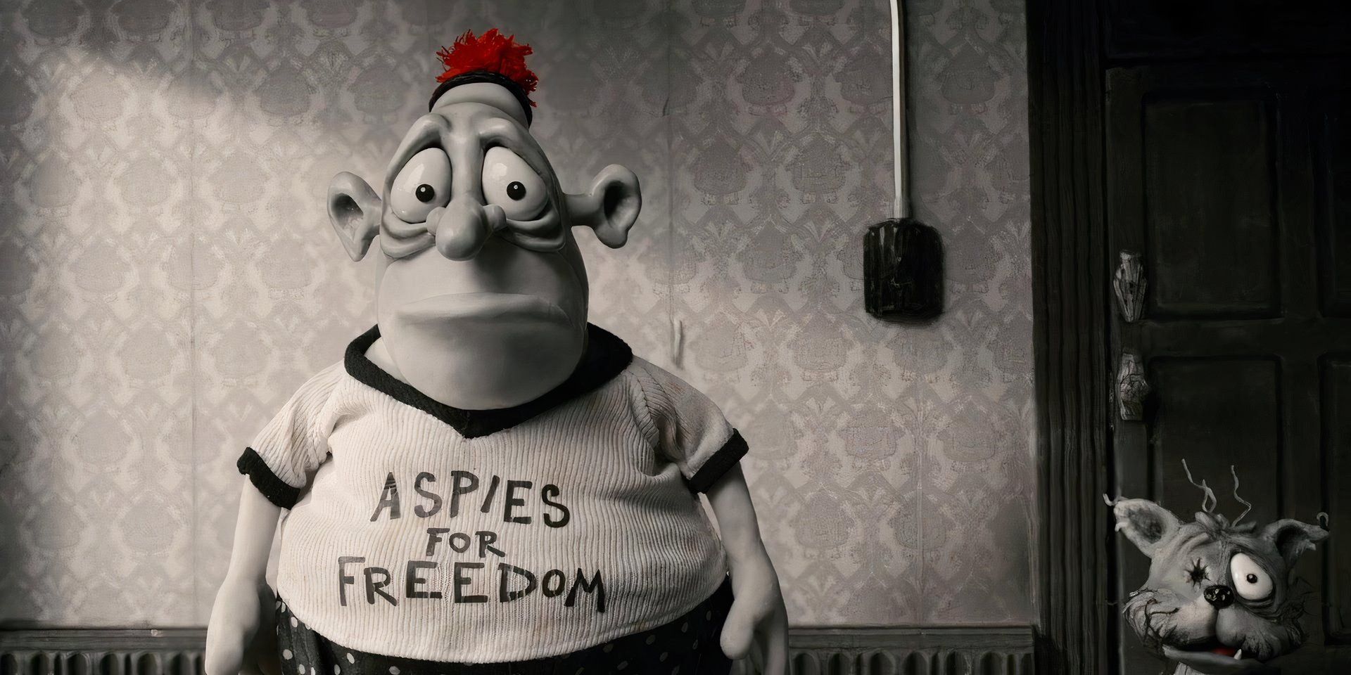 Max sranding still in a room in Mary and Max