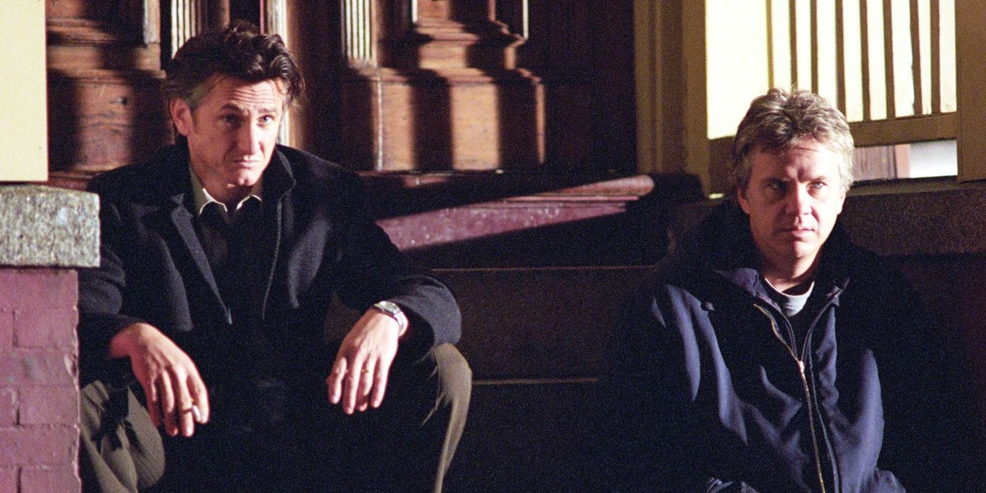 Jimmy de Sean Penn se sienta con Dave de Tim Robbins en Mystic River