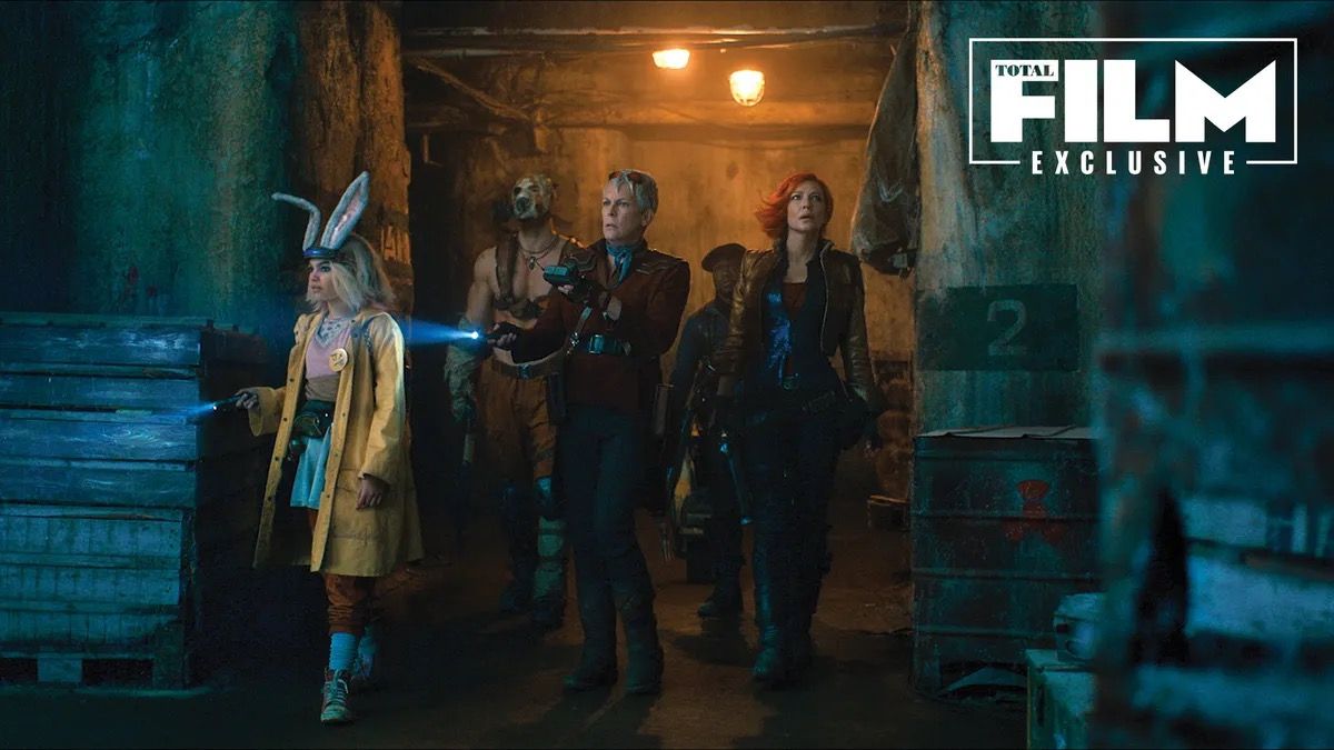 Jamie Lee Curtis with Ariana Greenblatt, Cate Blanchett, and Kevin Hart in Borderlands