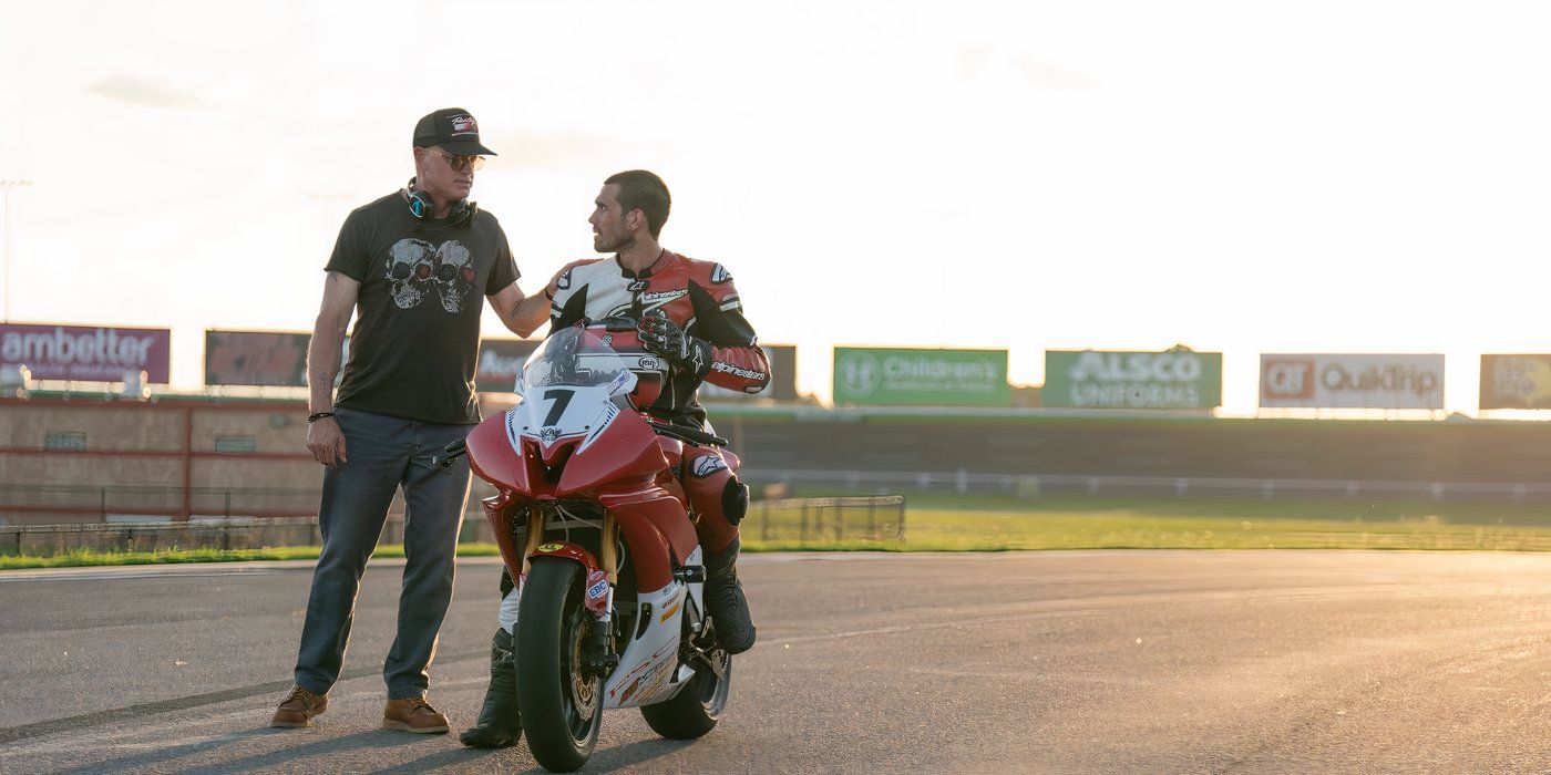 KJ Apa and Eric Dane bond on the track in ‘One Fast Move’