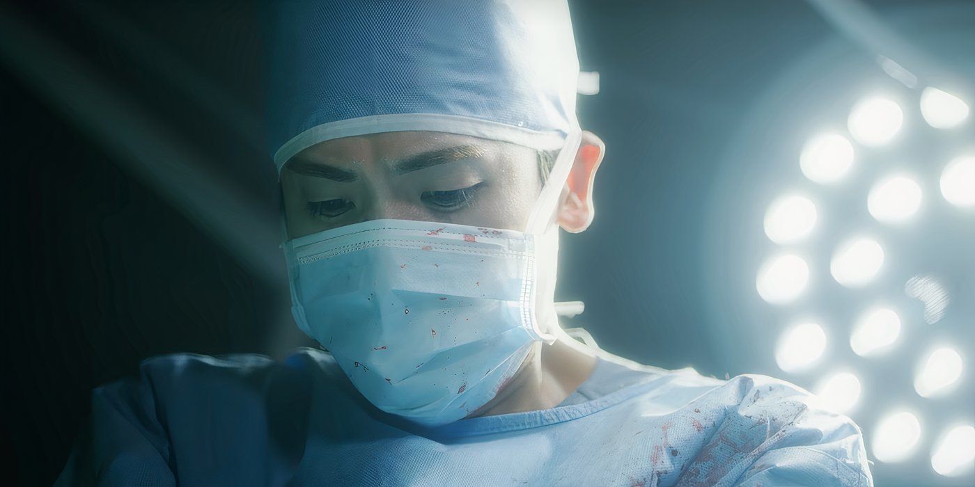 Park Hyung-Sik, operating on a surgery, as Jeong-Woo in Doctor Slump.