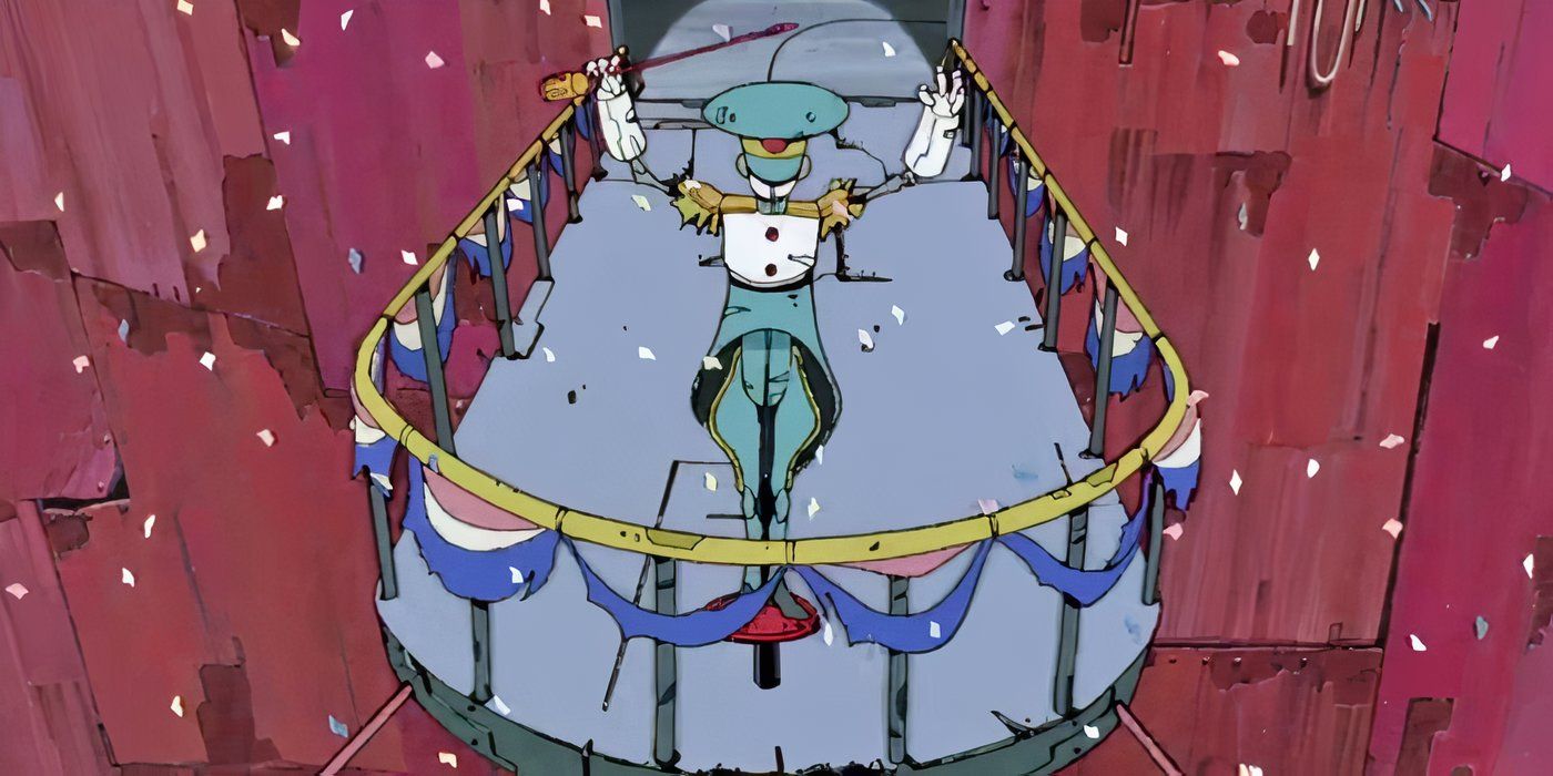 Robot conductor waving arms in Robot Carnival