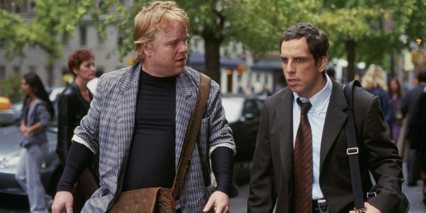 Sandy Lyle walks through New York with Reuben Feffer in 'Along Came Polly' (2004).